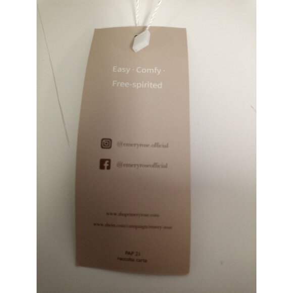 NWT Emery Rose Women's Denim Blue/White Capri/Bike Jean Shorts Size 1XL - Picture 6 of 6